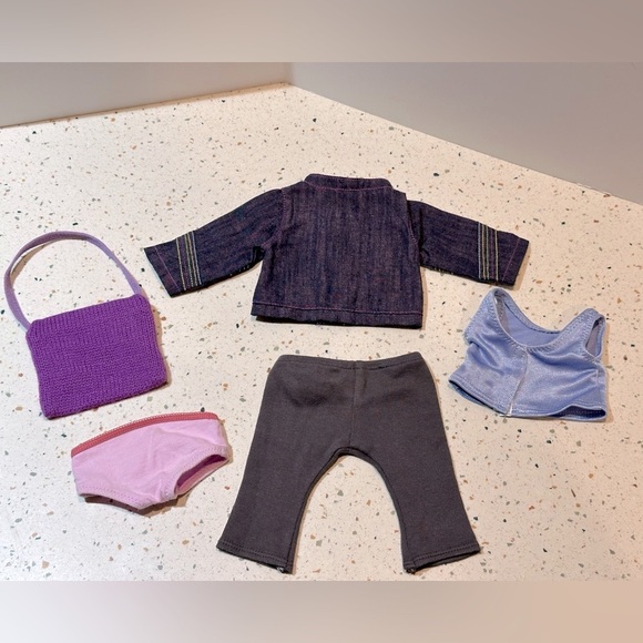 American Girl Doll 18” Back 2 School Outfit with Book Bag and Denim Jacket - Picture 2 of 16